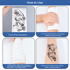 Snake Water Proof Removable Temporary Tattoos Stickers&nbsp;AJEW-WH20048-49