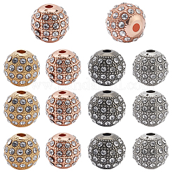 20Pcs 4 Colors Alloy Rhinestone Beads&nbsp;FIND-PA0001-20