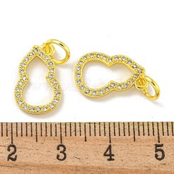 Brass Micro Pave Cubic Zirconia Pendants&nbsp;KK-L075-015G