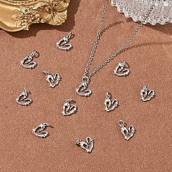 SHEGRACE Valentine's Day Brass Micro Pave Clear Cubic Zirconia Charms&nbsp;XGRQ4N444-704P