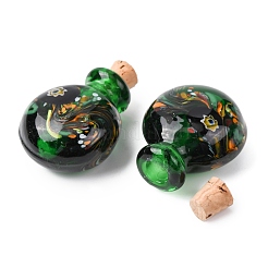 Handmade Lampwork Perfume Bottle Pendants&nbsp;LAMP-H072-01