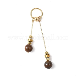 5Pcs 5 Styles Synthetic Aqua Terra Jasper & Natural Tiger Eye & White Jade & Malaysia Jade & Black Onyx(Dyed & Heated) Big Pendants&nbsp;PALLOY-JF04712