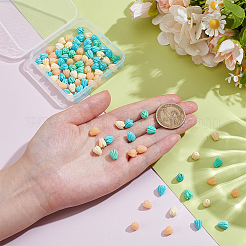 100Pcs 4 Colors Dyed Synthetic Coral Beads&nbsp;CORA-NB0001-04B