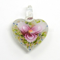 Heart Handmade Lampwork Pendants&nbsp;LAMP-L028-07