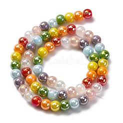 Electroplate & Gradient Color Glass Beads Strands&nbsp;LAMP-M023-03