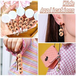 1 Set 26Pcs Orange Round with Letter Silicone Beads&nbsp;ST-CJ0041-009
