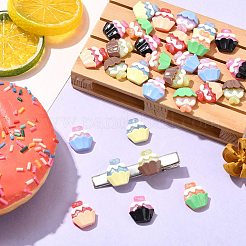 30Pcs 6 Colors Resin Cabochons&nbsp;CRES-CJ0001-72