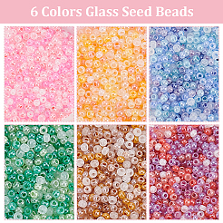 60G 6 Colors 6/0 Glass Seed Beads&nbsp;GLAA-PH0003-68D