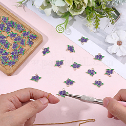 50Pcs Alloy Enamel Pendants&nbsp;ENAM-SC0008-12