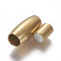 Ion Plating(IP) 304 Stainless Steel Magnetic Clasps with Glue-in Ends&nbsp;STAS-F212-022G