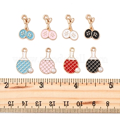 40Pcs 8 Styles Alloy Enamel Pendants&nbsp;ENAM-FS0002-54