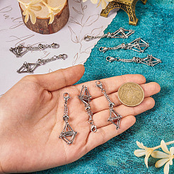 10Pcs Brass Macrame Pouch Empty Stone Holder Pendant Decoration&nbsp;HJEW-TA0001-23