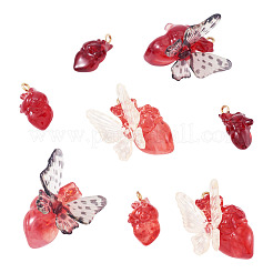 8Pcs 4 Styles Transparent Resin Pendants&nbsp;RESI-TA0005-10