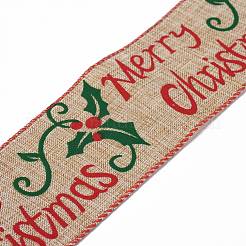 Polyester Imitation Linen Wrapping Ribbon&nbsp;DIY-P012-04A-02