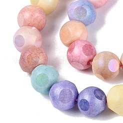 Ombre Effect Dyed Electroplate Opaque Glass Beads Strands&nbsp;EGLA-Q130-01A