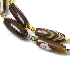 Natural Banded Agate Beads Strands&nbsp;G-C258-06