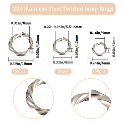 150Pcs 3 Styles 304 Stainless Steel Open Jump Rings&nbsp;STAS-BBC0002-94