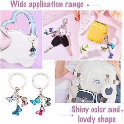 2 Sets Printed Alloy Enamel Keychains&nbsp;KEYC-OC0001-29