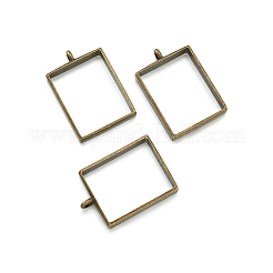 Alloy Open Back Bezel Big Pendants&nbsp;PALLOY-TA0021-02AB
