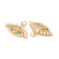 Eco-Friendly Brass Micro Pave Cubic Zirconia Pendants&nbsp;KK-I698-14G