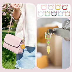 12Pcs Baking Paint Alloy Spring Gate Rings&nbsp;FIND-TA0008-99