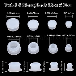 24Pcs 4 Style Silicone Bottle Seal Plug&nbsp;AJEW-GF0008-11A