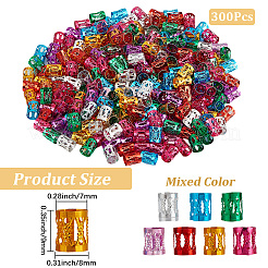 300Pcs Aluminum Dreadlocks Beads Hair Decoration&nbsp;ALUM-PA0001-03