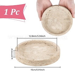 Marble Round Jewelry Plates&nbsp;DIY-WH0899-84