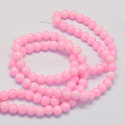 Baking Paint Glass Round Bead Strands&nbsp;DGLA-Q019-8mm-43