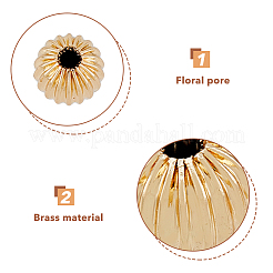 120Pcs 6 Style Brass Groove Bead&nbsp;KK-HY0002-98