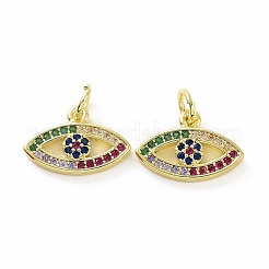 Brass Micro Pave Cubic Zirconia Pendants&nbsp;KK-E068-VF082