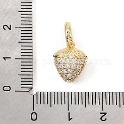 Brass Micro Pave Cubic Zirconia Pendants&nbsp;CU-CBAAD26-02C-G