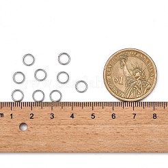 Tarnish Resistant Jewelry Findings Original Color Stainless Steel Split Rings&nbsp;X-STAS-E010-6x1mm-2