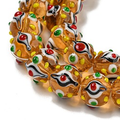Handmade Lampwork Beads Strands&nbsp;LAMP-N025-05B