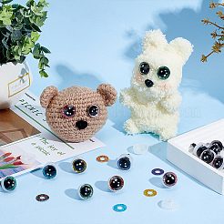 60 Sets 10 Colors Star Pattern Resin with PP Plastic Craft Eyes&nbsp;KY-PH0002-19B