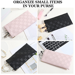 2Pcs 2 Colors PU Imitation Slip-in Leather Glasses Case&nbsp;AJEW-CN0003-26D