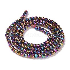 Electroplate Glass Beads Strands&nbsp;GLAA-H021-01B-FP13