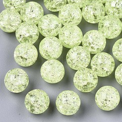 Transparent Crackle Acrylic Round Beads Strands&nbsp;X-CCG-R002-12mm-07