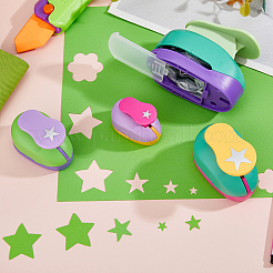 4Pcs 4 Styles Star ABS Plastic & Alloy Craft Punch for Kids Cutting Craft&nbsp;AJEW-FH0005-83