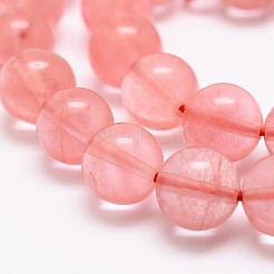 Cherry Quartz Glass Bead Strands&nbsp;X-G-P256-06-8mm