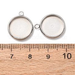 Tarnish Resistant 304 Stainless Steel Pendant Cabochon Settings&nbsp;STAS-K202-03E-P