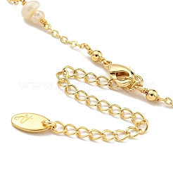 Natural Pearl & Natural Peridot Beaded Necklaces&nbsp;NJEW-M214-03G