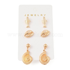 Ocean Alloy Stud Earring Sets&nbsp;AL-H003-01C-G