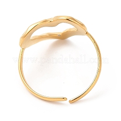 Ion Plating(IP) 201 Stainless Steel Open Cuff Ring&nbsp;X-RJEW-E063-51G