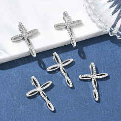 SHEGRACE Brass Clear Cubic Zirconia Pendants&nbsp;XGRQ3K388-566P