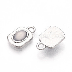 Rectangle Alloy Resin Charms&nbsp;PALLOY-N177-03P