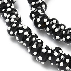 Spray Painted Opaque Glass Enamel Beads&nbsp;GLAA-G128-01
