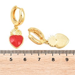 Valentine's Day Brass Hoop Earrings&nbsp;EJEW-Z164-11G-02