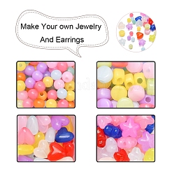 4 Style Transparent Acrylic Beads&nbsp;MACR-YW0001-62