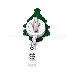 Christmas Tree Felt & ABS Plastic Badge Reel&nbsp;AJEW-I053-01
